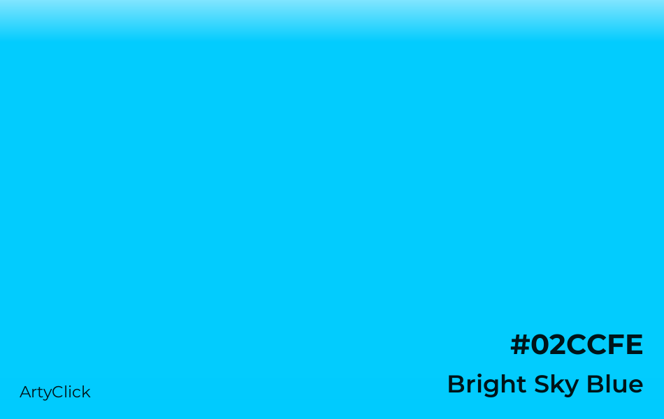 Bright Sky Blue #02CCFE