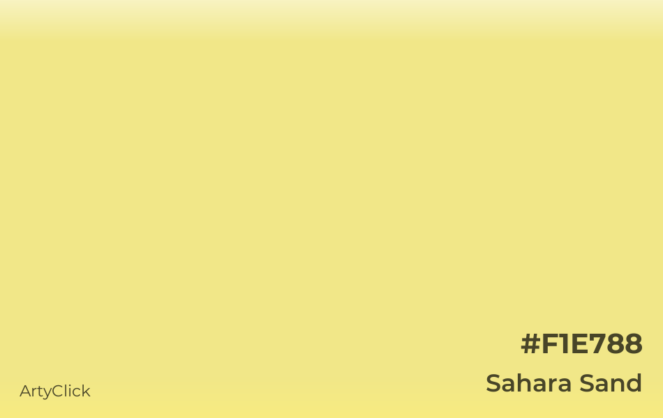 Sahara Sand #F1E788